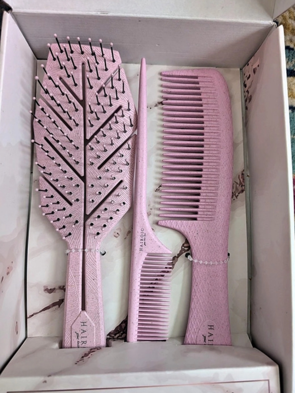 HAIROIC Eco HairOIC Brush Set Pink 3-Piece Brush Set NWT